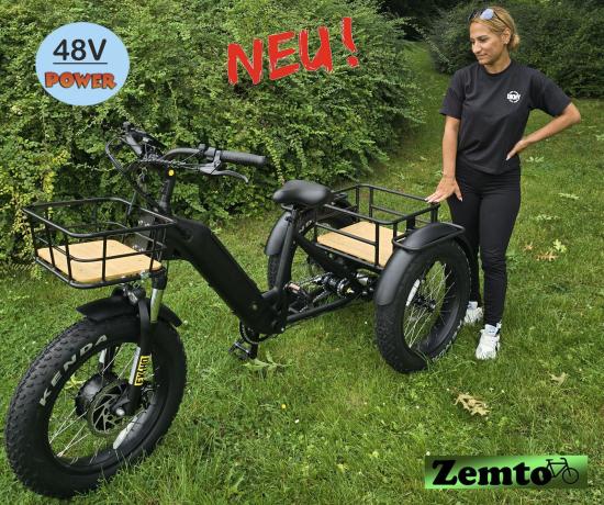 Elektro Dreirad Zemto-Revom Trike T2, Gas-Funktion, breite Reifen Neuheit